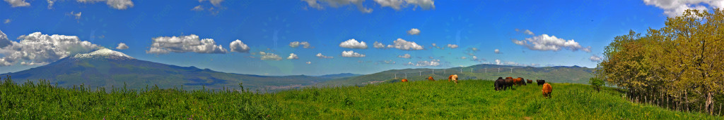 panorama sulla etna e l 'alta valle alcantara